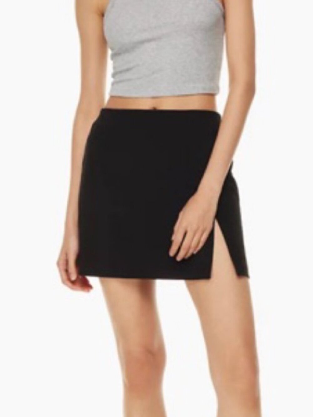 SUNDAY BEST BLACK MINI SKIRT SLIT 00